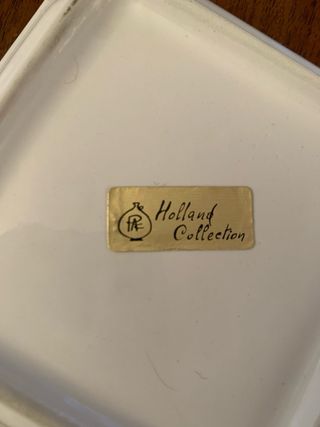 Calamaio olandese in porcellana vintage anni 70