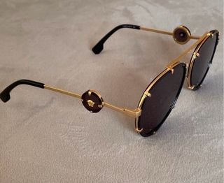 Gafas Versace Negro y Dorado