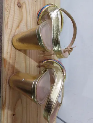 Sandali Donna Tata Oro Multicolore Tg 39