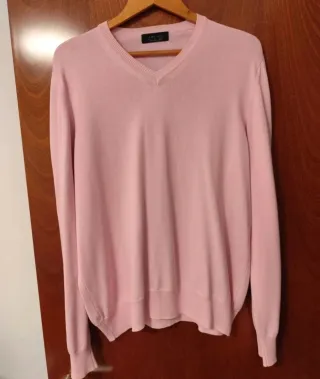Jersey Zara cuello pico rosa Talla M