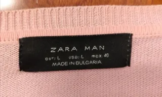 Jersey Zara cuello pico rosa Talla M