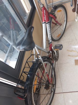 Bicicleta Vermelha e Prata