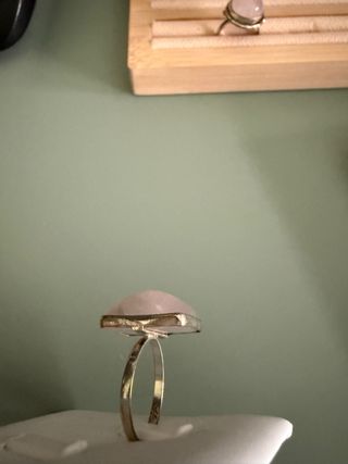 Anillo Plata 925 Cuarzo Rosa