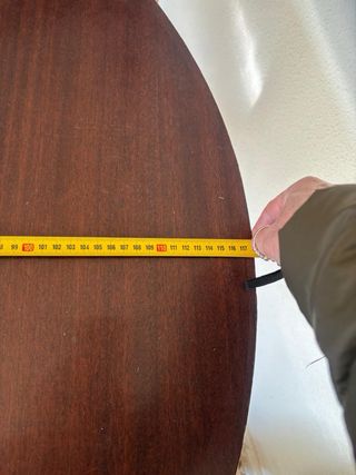 Mesa redonda extensible de madera