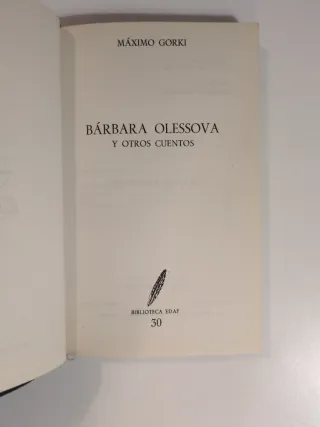 Barbara Olessoba y otros cuentos GORKI