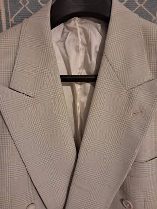 Americana cuadros turquesa