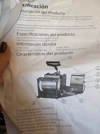 Plancha Sublimacion de tazas PixMax