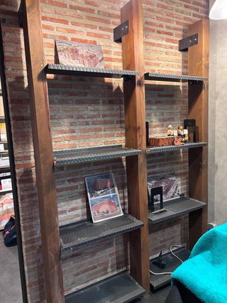 Estantería diseño madera y metal
