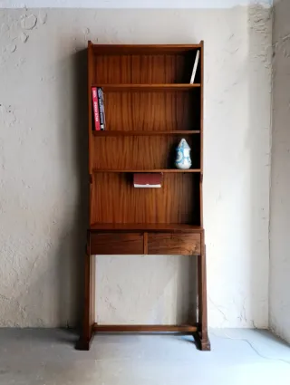 Escritorio estantería nogal - Vintage 60s