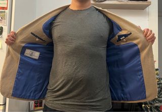 Americana Algodón y Lino Beige