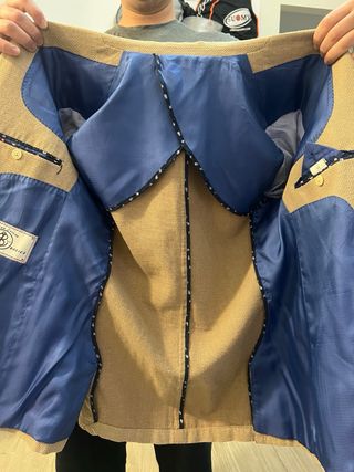 Americana Algodón y Lino Beige