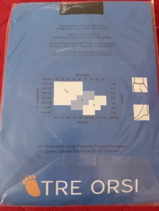 Collant 15 den TG 5 Nero