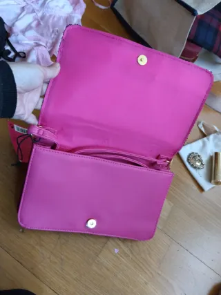 Bolso fiesta lentejuelas Juicy Couture negro/rosa