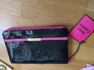 Bolso fiesta lentejuelas Juicy Couture negro/rosa