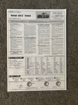 Fujimi 1/20 Ferrari 641/2 GP France 1990