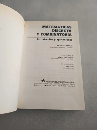 MATEMÁTICAS DISCRETA Y COMBINATORIA. Ralph