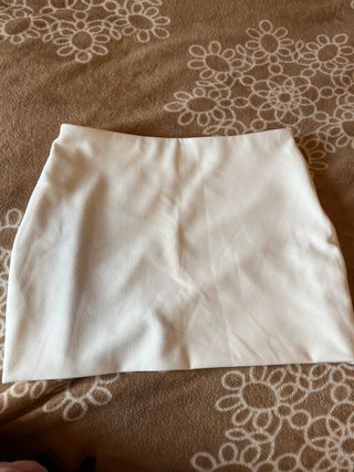 Minifalda blanca talla M Zara