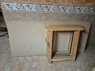 Tableros y caballetes de madera medidas 180 × 80