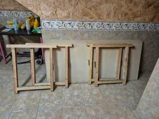 Tableros y caballetes de madera medidas 180 × 80