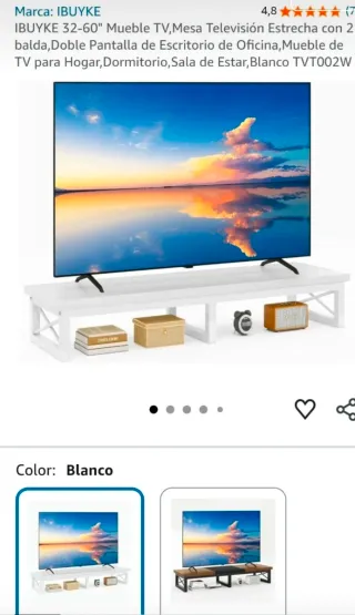 Mesa TV IBUYKE Blanca 32-60