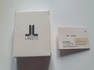 Portachiavi Lancetti Vera Pelle Nero