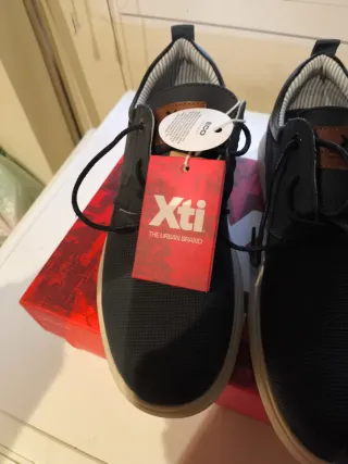 Zapatos Xti Hombre Negro/Beige