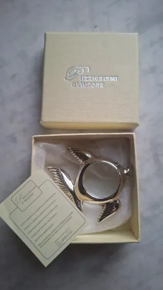 Lente d'ingrandimento placcata argento