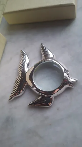 Lente d'ingrandimento placcata argento