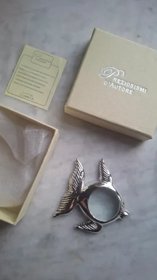 Lente d'ingrandimento placcata argento