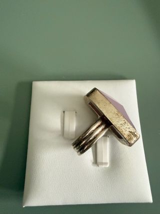 Anillo Plata 925 Cuarzo Rosa