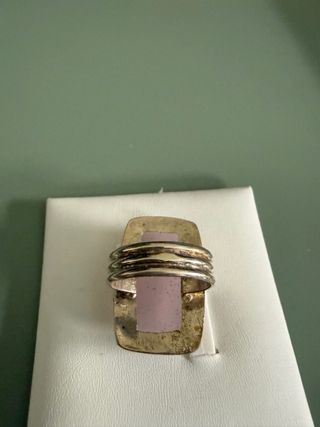Anillo Plata 925 Cuarzo Rosa