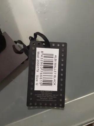 Cartera Tarjetero Custom Negra Cuero