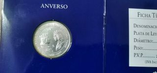 Moneda 3 Euro Ruta Quetzal 1998. Plata en cartera.