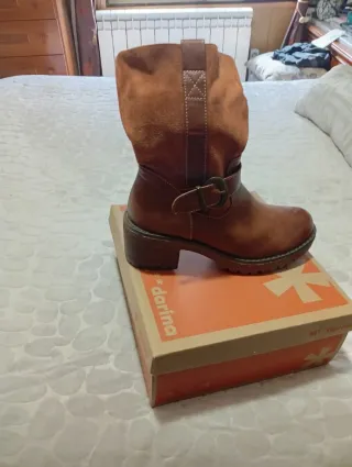 Botines Mandarina piel marrones talla 38
