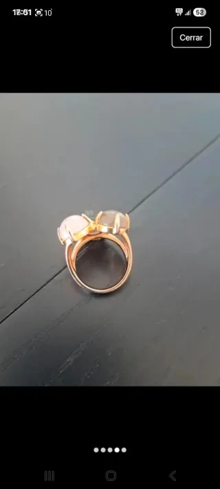 Anillo 3 piedras multicolor