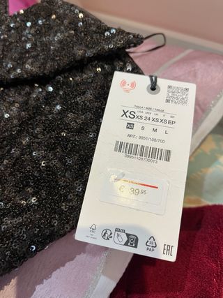 Top Bustier lentejuelas ZW Colletion Limited