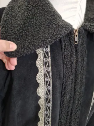 Chaqueta XXL Señora XXL Negra con Bordados