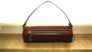 Max&Co borsetta cilindrica tessuto monogram pelle