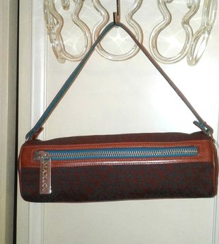 Max&Co borsetta cilindrica tessuto monogram pelle