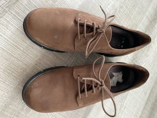 Zapatos de vestir con cordones marrones mujer