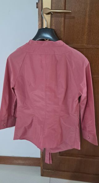 MaxMara Camicia Seta Cotone Rosa Vintage Tg M