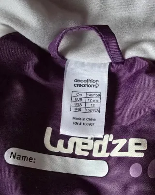 Mono de esquí infantil Wedze morado