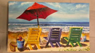 Cuadro Playa Palmeras Punta Cana