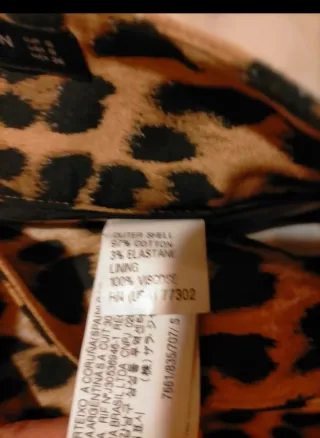 Falda Zara Lápiz Animal Print