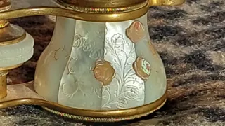 Prismáticos de nácar con rosa Binoculares