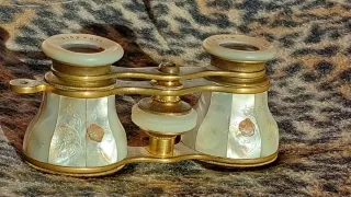 Prismáticos de nácar con rosa Binoculares