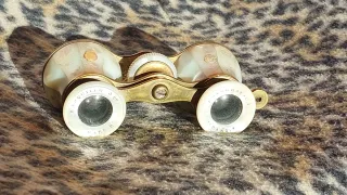 Prismáticos de nácar con rosa Binoculares