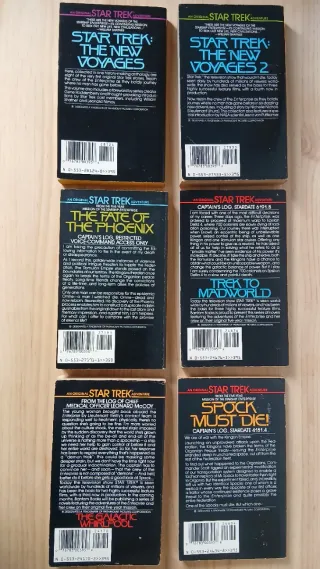 Star trek TOS 6 libros de Bantam en INGLÉS