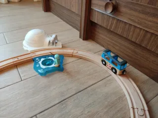 Set de Tren de madera "viaje por el mundo"