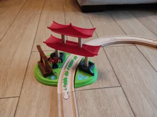 Set de Tren de madera "viaje por el mundo"